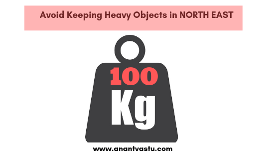 north east vastu heavy objects