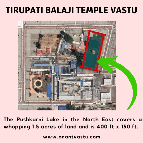 tirupati balaji temple vastu north east lake